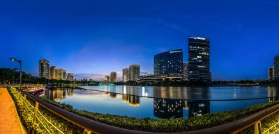 五龙湖暮色