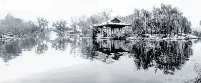 《水墨明湖雪霁》-
