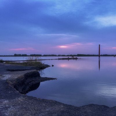 芦岭湖暮色