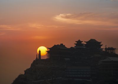 古寺夕照