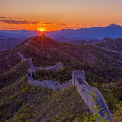 金山岭落日时分